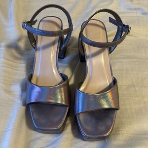 Purple Metallic Heels